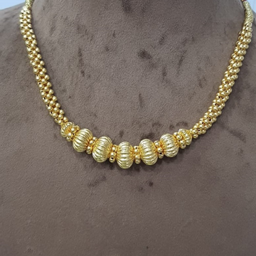 916 Gold Plain Wedding Handmade Necklace SJJGN28 by 