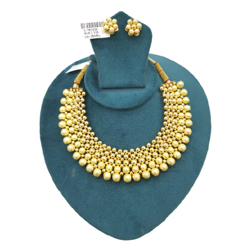 22k Fancy Gold Necklace Set by 