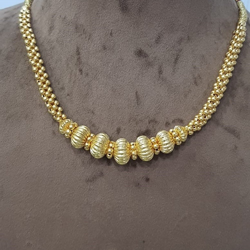 916 Gold Plain Wedding Handmade Necklace SJJGN28